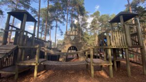 Junior play area at The Look out Discovery Centre and Swinley Forest adventure playground, Bracknell